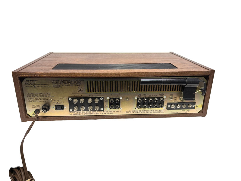 Realistic STA-75 Vintage AM/FM Stereo Receiver Walnut Case Blue Dial Lights Serv gallery