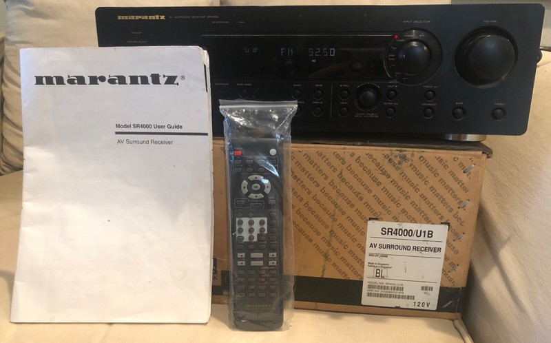 Vintage Marantz SR4000 AV Surround Receiver Box Manual Remote Works Great!