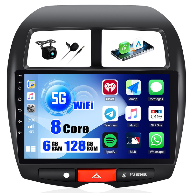 AmPremium 6128G 8-Core Android 15 Car Stereo For Mitsubishi Outlander Sport