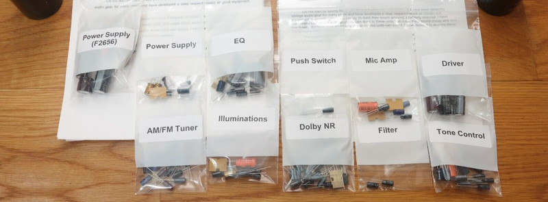 Sansui 990DB capacitor rebuild restoration Capacitor Kit fix repair filter