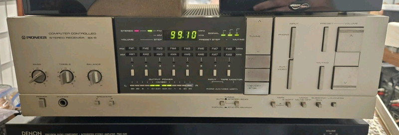 Pioneer SX-6 Stereo Receiver -Tested- Works Well.