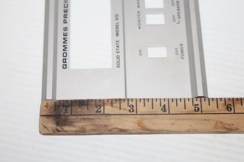 Aluminum Front Case Face Plate - Vintage Grommes Precision Receiver Amp 512 Part gallery