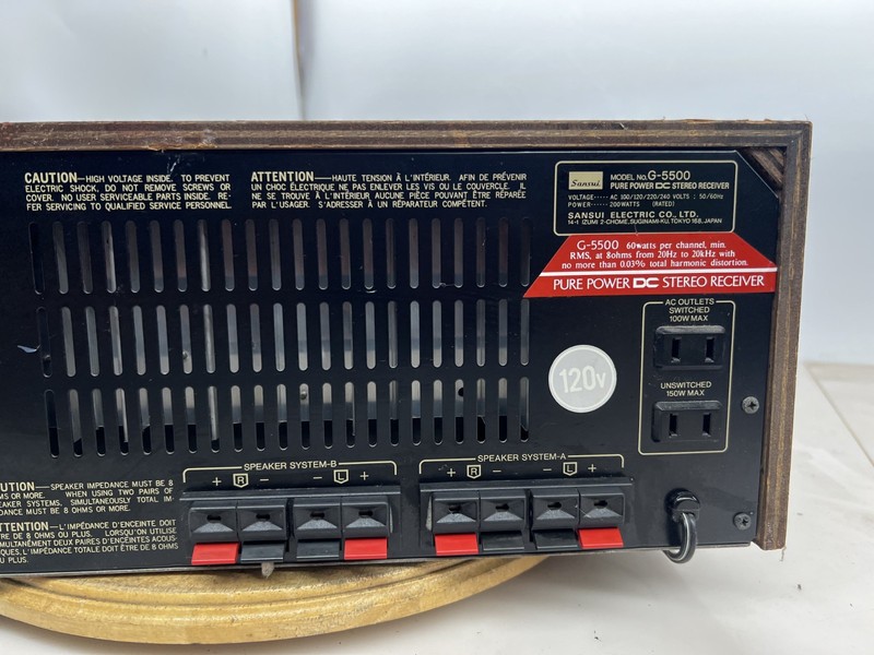 Vintage Sansui G-5500 Pure Power Stereo Receiver Made in Japan gallery