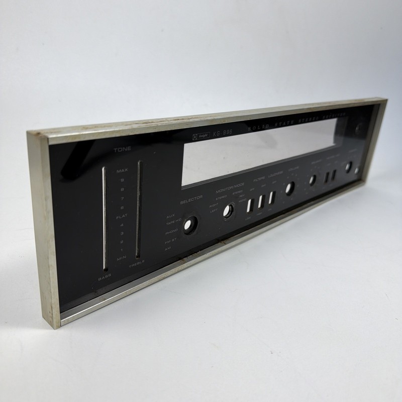 Vintage Knight Allied KG-966 Stereo Receiver Amplifier AM/FM OEM PART Faceplate