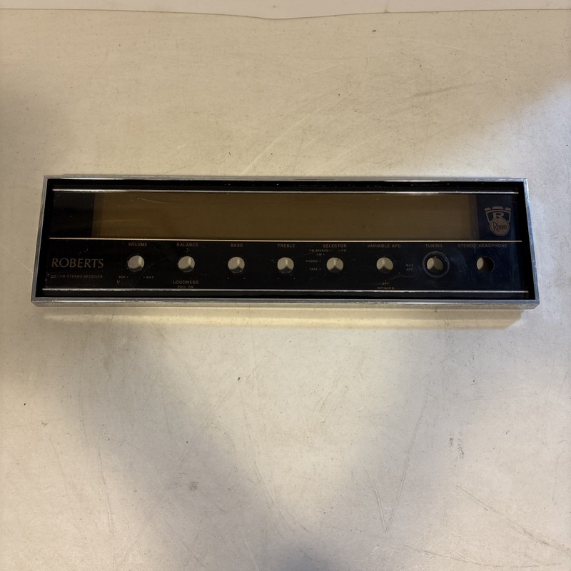 Roberts Rheem AM/FM Stereo Receiver – Model #30 – FACE PLATE & GLASS REPLACEMENT