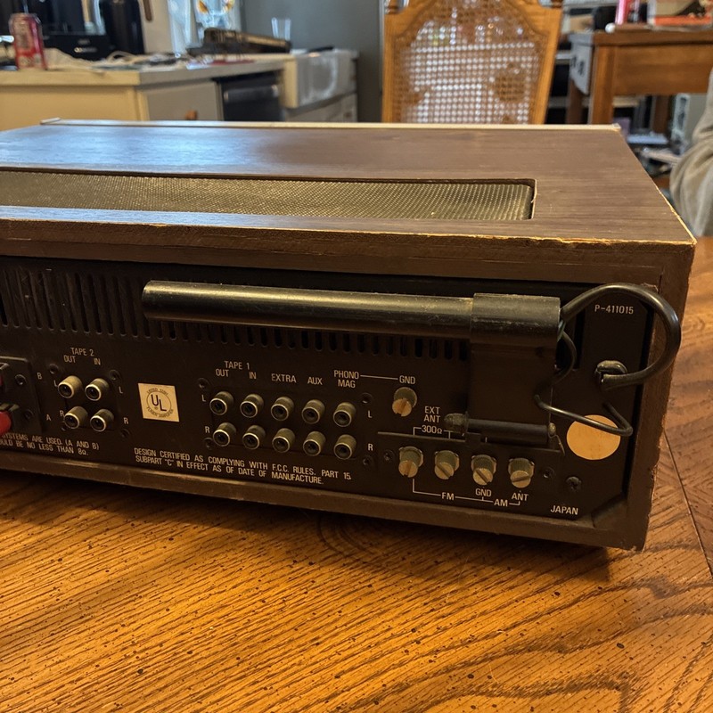 Quadraflex 878 Stereo Receiver Walnut Grain Vinyl Veneer Tested Works Read gallery