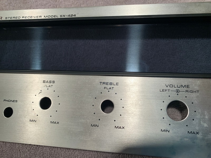 Pioneer SX-424 Vintage Stereo Receiver Parting Out Faceplate + wood End Pieces gallery