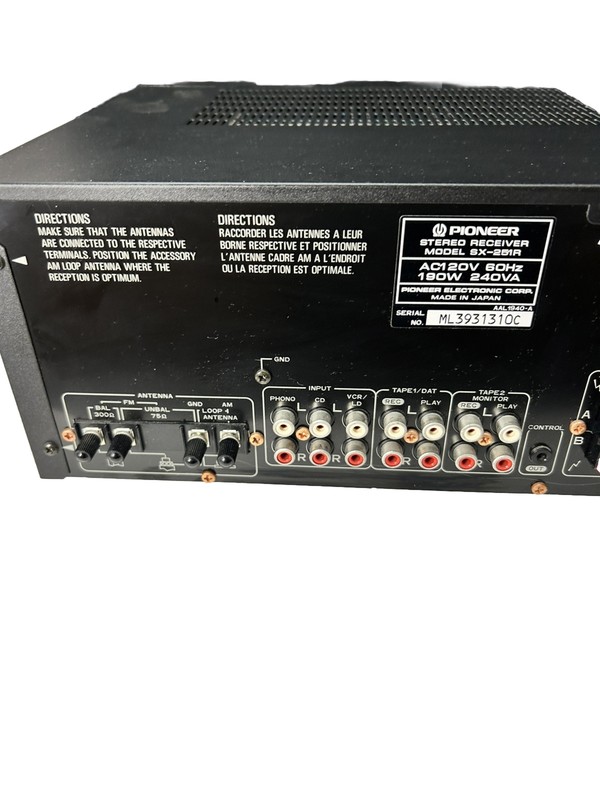 Pioneer Stero Am/Fm Receiver Model SX251R gallery