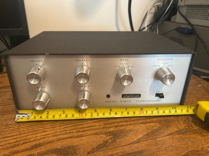 Claricon 36-135 Solid State Stereo Amplifier w/ Phono Input Tested Working Video gallery