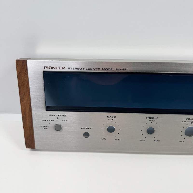 Pioneer SX-424 Stereo Receiver Replacement Faceplate + End Pieces Very Nice! gallery