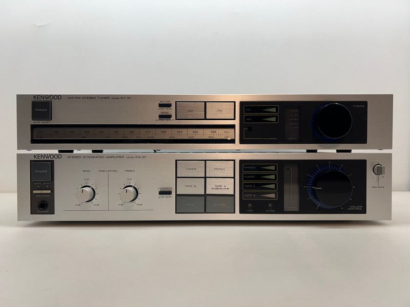 Restored Kenwood KA-31 Stereo Amplifier and KT-31 AM-FM Tuner 3 Year Warranty