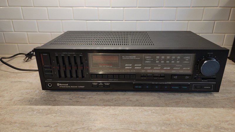 Vintage Sherwood S-2750CP 2 Ch Phono Stereo Receiver Amplifier Works, As Is