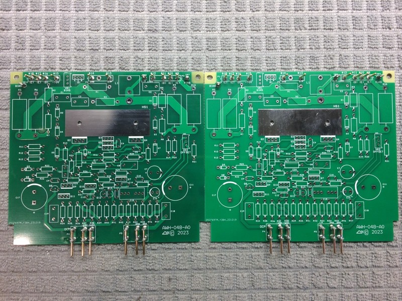 SX-1250 AWH-048-A0 power amplifier pcb (pair), blank set with connectors (new)