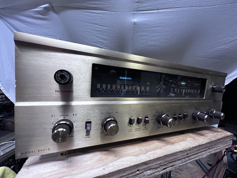 The Fisher Early 800-B 7591, 12ax7, Tubes. Complete. Working Good, But Read On. gallery