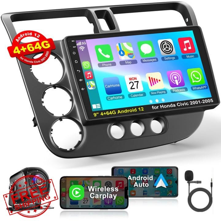 electrosmart 01-05 Civic radio 4+64GB