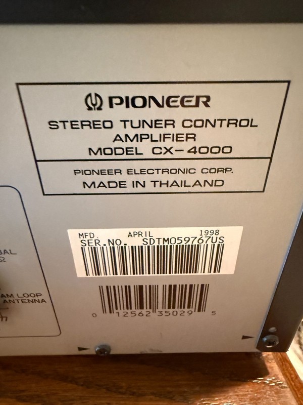 Pioneer CX-4000 Stereo Control Tuner-Untested gallery
