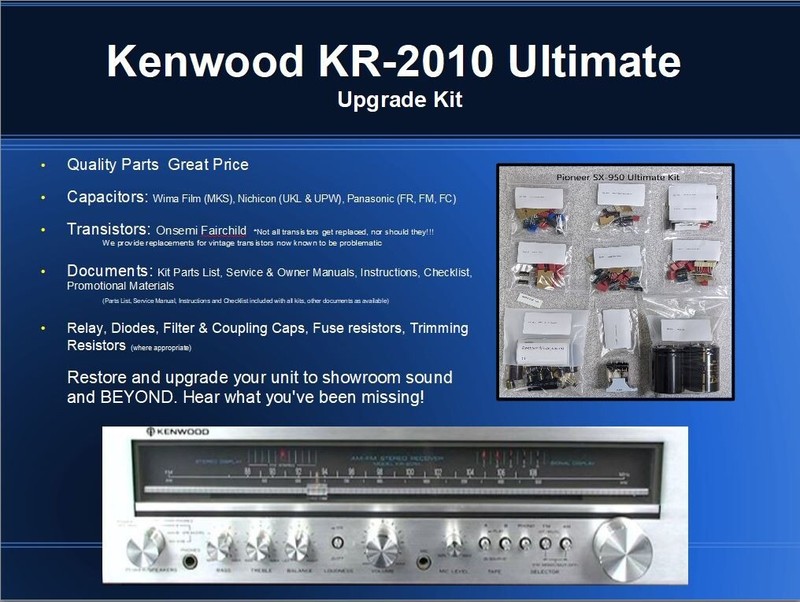 Kenwood KR-2010 Receiver Ultimate Upgrade Kit Genuine Parts Restoration