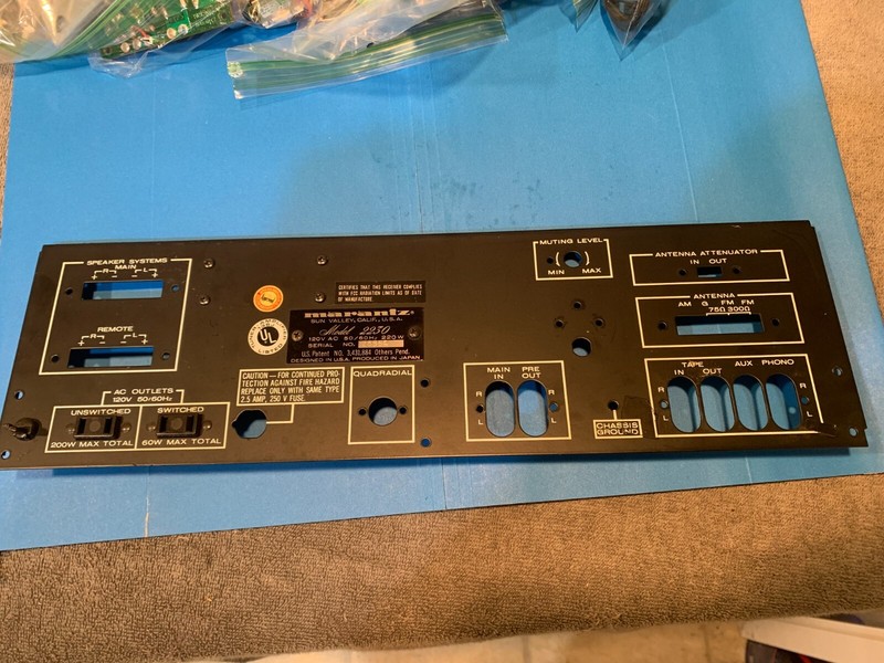 Marantz 2230 Stereo Receiver Parting Out - Rear Panel + AC Outlets