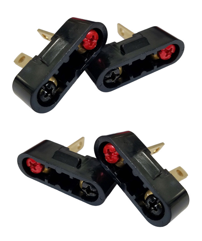 4 Plugs For Pioneer SX-424 Reciever Speaker Connectors Adapter,Also Akai, Allied