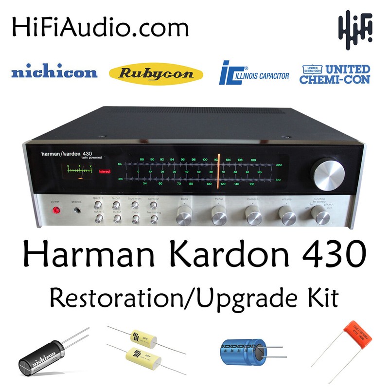 Harman Kardon 430 receiver restoration kit service recap capacitor rebuild
