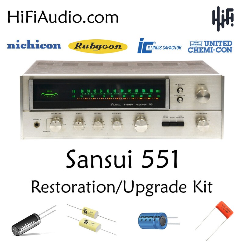 Sansui 551 rebuild restoration kit fix repair instructions filter capacitor