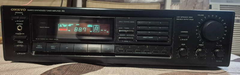 Vintage Onkyo TX-910 Quartz Synthesized Tuner/AMP RI No Remote