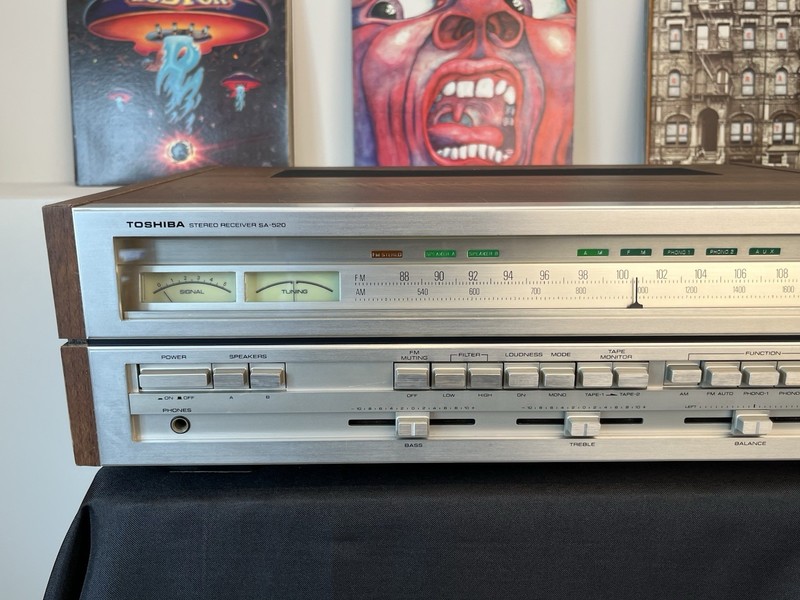 Vintage 1976 Toshiba Stereo Receiver SA-520 - Serviced, New LED Indicators gallery