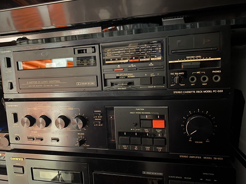 Rare Vintage Toshiba SB-M33 Stereo Component System (Amplifier & Cassette Deck)