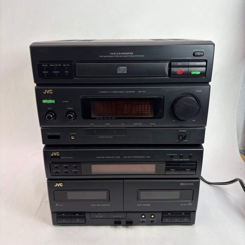 Broken JVC CA-MX44BK CD Dual Cassette Tuner Cd Player Does Not Read Disc