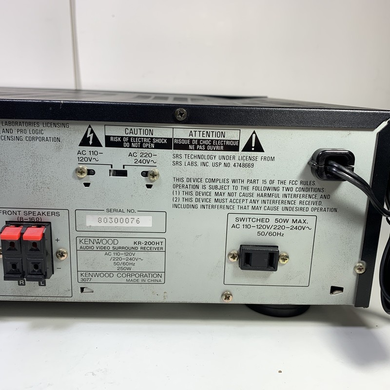 Kenwood KR-200HT Audio-Video Surround Receiver Stereo AM FM Tested Works 250W gallery