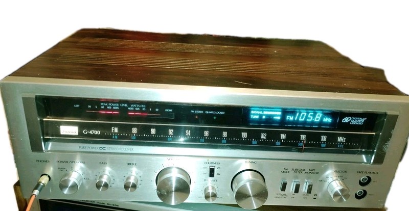Sansui G-4700 FM/AM Stereo Receiver Pure Power DC Silver Face Analog Read
