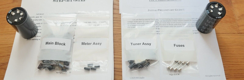 Pioneer SX-880 rebuild restoration recap service kit repair capacitor