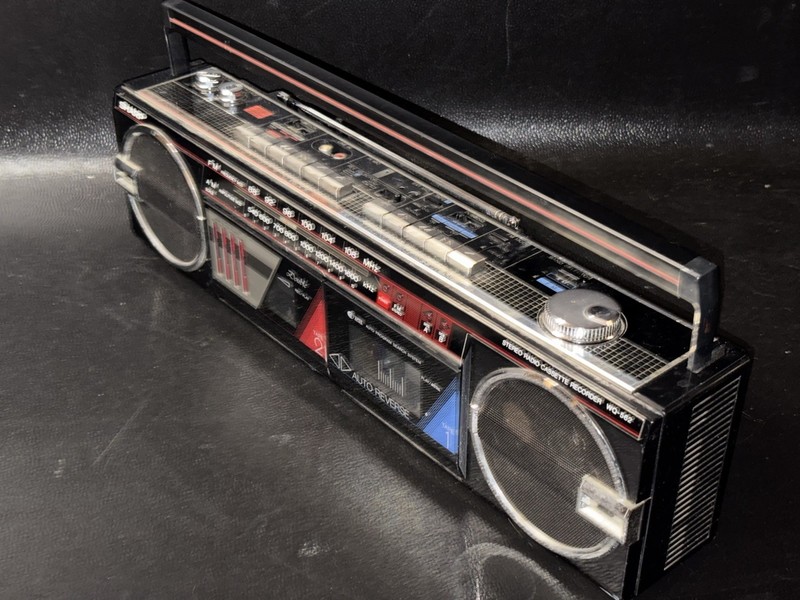 SHARP WQ-562(BK) AM/FM Stereo Dual Cassette Recorder – Black
