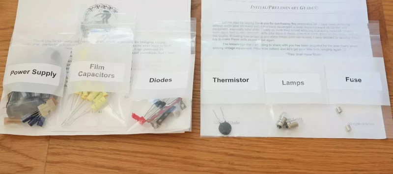 Fisher 400 restoration recap repair upgrade rebuild kit filter capacitor