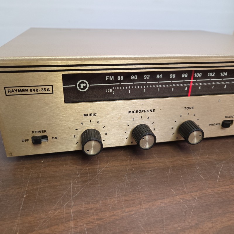 Raymer 840-35A Solid State FM Receiver/PA/MIC Mono Amp 35 Watts RMS VG Read gallery