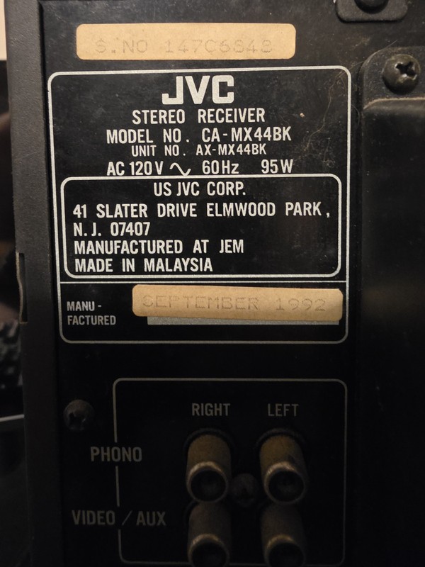 JVC CA-MX44BK Stereo For Parts Only gallery