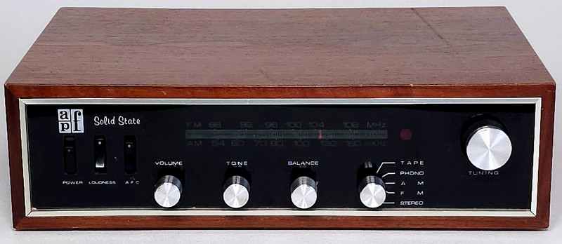 Vintage APF SSA-73A Solid State AM/FM Stereo Receiver Amplifier w Speaker TESTED gallery