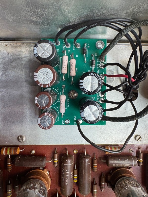 Dynaco PAS-2 PAS-3 power supply capacitor board assembled gallery