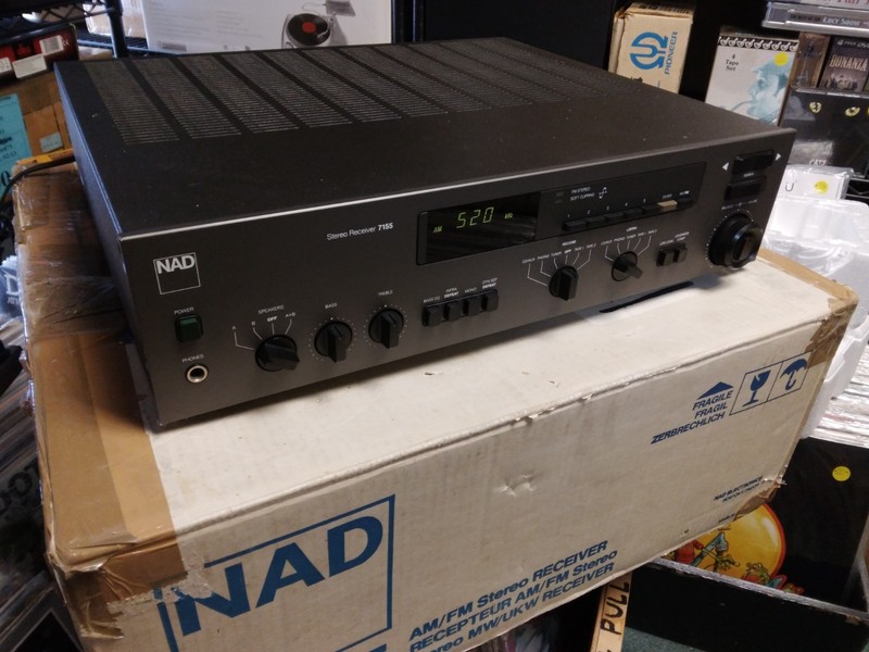 Vintage NAD 7155 AM/FM Stereo Receiver & Orig Box & packing looks & works Great gallery