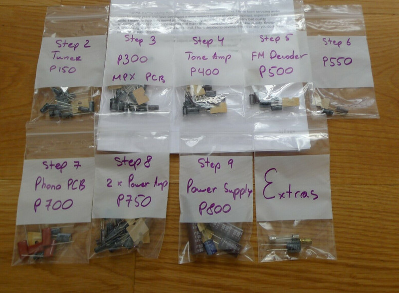 Marantz 2010 PARTIAL capacitor receiver rebuild restoration recap kit repair