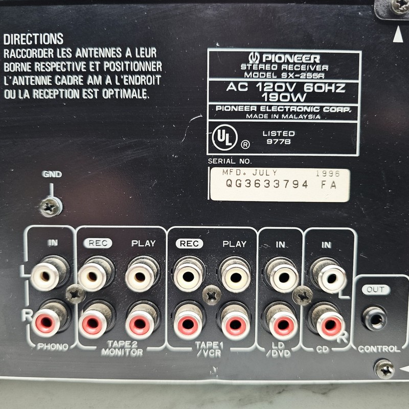 Pioneer SX-255R AM/FM Stereo Receiver Phono Amplifier Doesn’t Power On Repair gallery