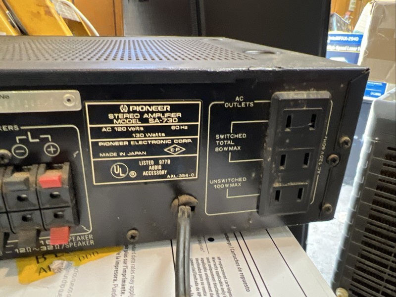 Vintage Pioneer Stereo Amplifier Receiver SA-730 READ gallery