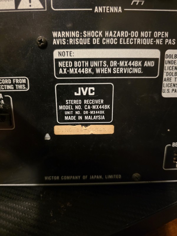 JVC CA-MX44BK Stereo For Parts Only gallery