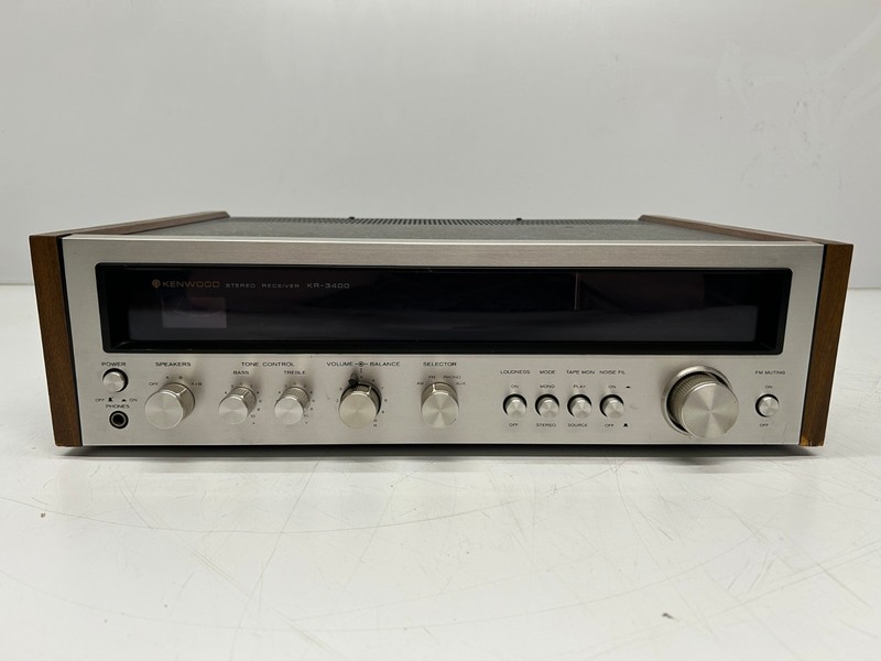 Vtg Kenwood KR-3400 AM FM Stereo Receiver Tuner Amplifier Powers On As Is gallery