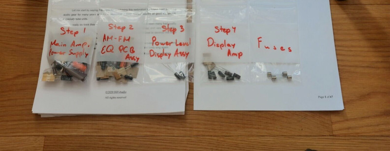 Technics SA-600 PARTIAL restoration recap upgrade kit repair filter capacitor