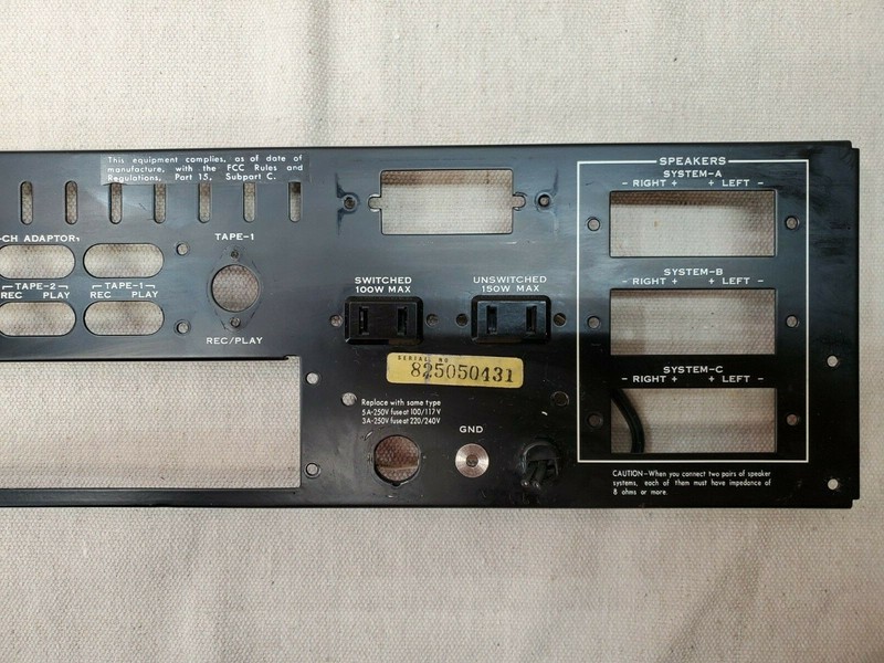 Vintage Sansui 771 Stereo Receiver Parts - Back Cover gallery