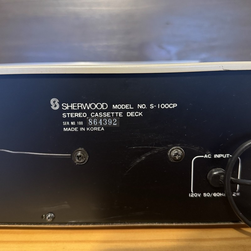 Vintage Sherwood S-100 CP Stereo Cassette Deck - Power Tested Only Silver Face gallery