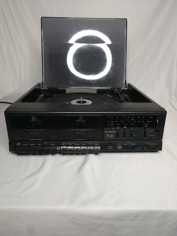 VINTAGE MAGNAVOX MX1180 TURNTABLE + 2-DECK CASSETTE PLAYER PARTS ONLY