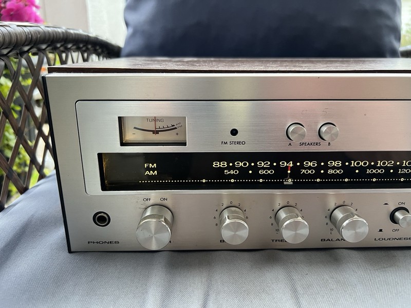 Minty Vintage 1970’s Wood Cabinet Silver Face Kenwood KR-2600 AM/FM Receiver gallery
