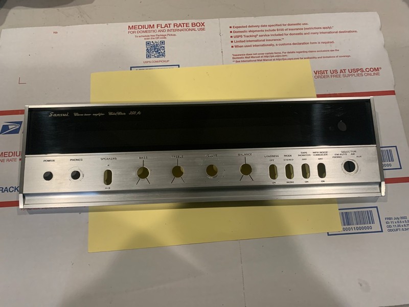 Sansui 350A Stereo Receiver Parting Out – Faceplate + Glass